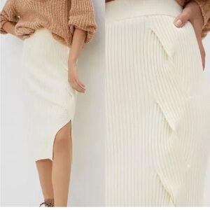 Anthropologie Maeve Desiree Knit Midi Skirt, size large
